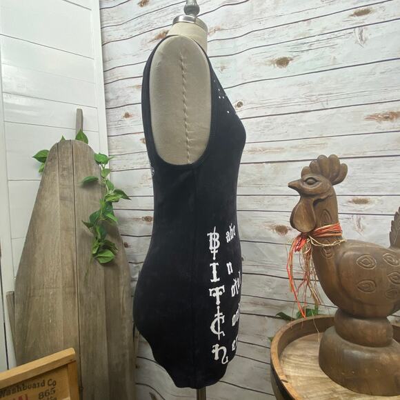 RTB Real Tough B itch In Total Control of Herself Black Graphic Bling Tank XL - Picture 10 of 11